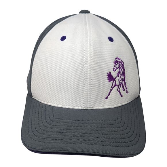 Honor The Game Fitted Hat Gray 8 Embroidered Colorblock Pacific Headwear - Picture 1 of 10